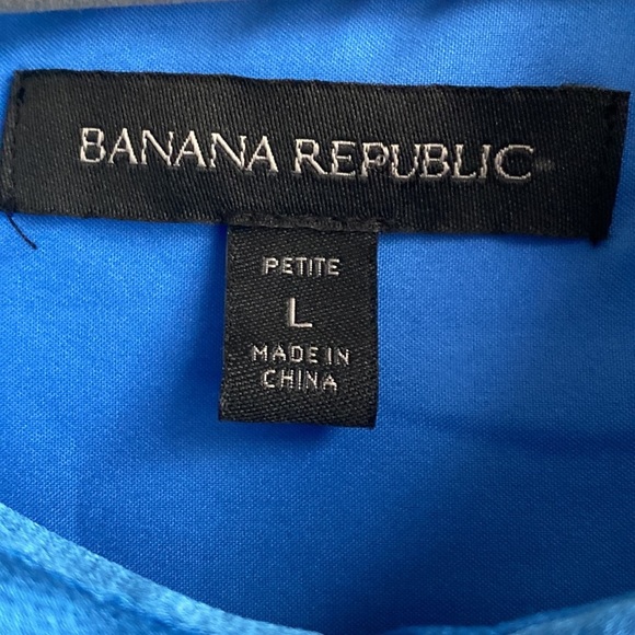 Banana Republic Short Mini Collared Lace Blue Dress with Pockets size L Petite - Picture 5 of 8